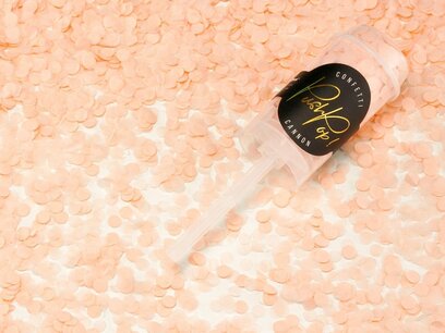 Confetti push pop Peach, 10cm Confetti push pop Peach, 10cm