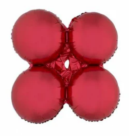 Rood cluster/base folieballon groot, 60 cm Rood cluster/base folieballon groot, 60 cm