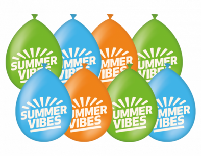 Summer vibes ballonnen, 8 stuks, 30cm Summer vibes ballonnen, 8 stuks, 30cm