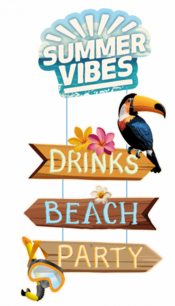 Summer Vibes deur deco, 60cm Summer Vibes deur deco, 60cm