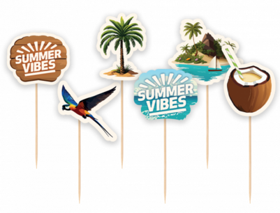 Summer Vibes prikkers, 8 stuks Summer Vibes prikkers, 8 stuks