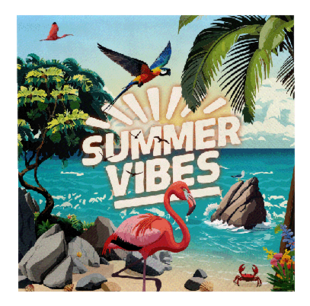 Summer Vibes Servetten, 16 stuks Summer Vibes Servetten, 16 stuks