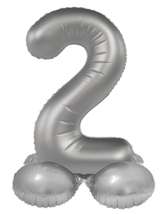 2 Foliecijfer staand, Moonlight Silver, 41 cm / 16 inch 2 Foliecijfer staand, Moonlight Silver, 41 cm / 16 inch