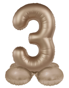 3 Foliecijfer staand, Starlight Gold, 41 cm / 16 inch 3 Foliecijfer staand, Starlight Gold, 41 cm / 16 inch
