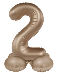 2 Foliecijfer staand, Starlight Gold, 41 cm / 16 inch 2 Foliecijfer staand, Starlight Gold, 41 cm / 16 inch
