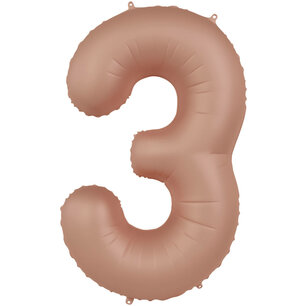Folie cijfer 3, Vintage Rose, 34 inch ( 86 cm) Folie cijfer 3, Vintage Rose, 34 inch ( 86 cm)