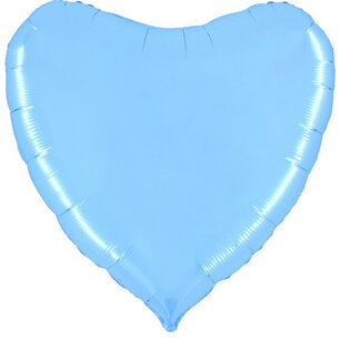 Lichtblauw XL Hart Folieballon, 92 cm Lichtblauw XL Hart Folieballon, 92 cm