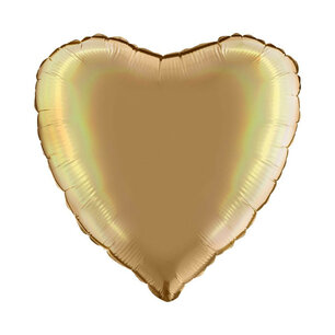 Champagne Platinum Folieballon hart, 18 inch (45 cm) Champagne Platinum Folieballon hart, 18 inch (45 cm)