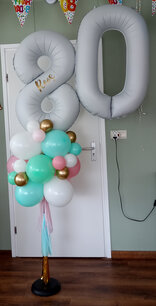 Ballonpilaar staander met cijfers Ballonpilaar staander met cijfers