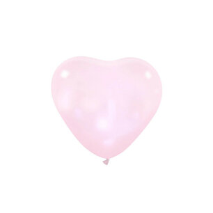 Light pink metallic Hart Ballon klein, 6 inch (15cm) Light pink metallic Hart Ballon klein, 6 inch (15cm)