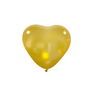Gold metallic Hart Ballon klein, 6 inch (15cm) Gold metallic Hart Ballon klein, 6 inch (15cm)