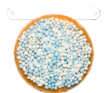 Beschuit met blauwe muisjes tussenstukje Beschuit met blauwe muisjes tussenstukje