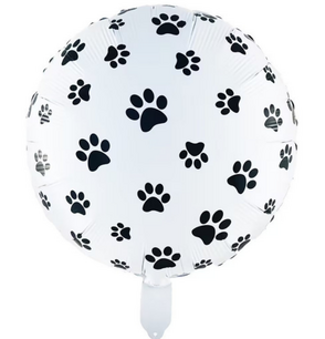Pootjes (paw print) Folieballon rond, 18 inch (45cm) Pootjes (paw print) Folieballon rond, 18 inch (45cm)