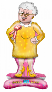 Sarah shape folieballon staand, 90 cm Sarah shape folieballon staand, 90 cm