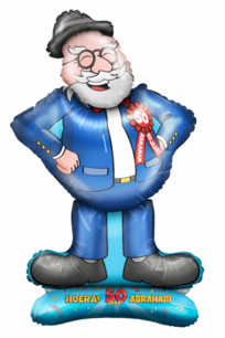 Abraham shape folieballon staand, 90 cm Abraham shape folieballon staand, 90 cm