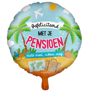 Gefeliciteerd met je Pensioen (niks moet) Folieballon, 45 cm