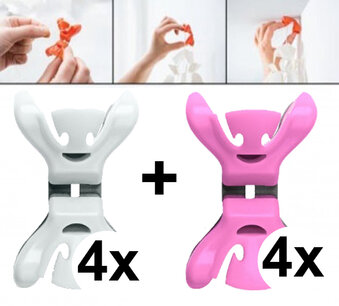 Combi-deal: Slingerklemmen Wit + Roze, set