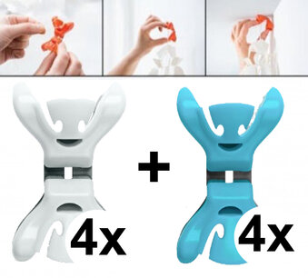 Combi-deal: Slingerklemmen Wit + Lichtblauw, set