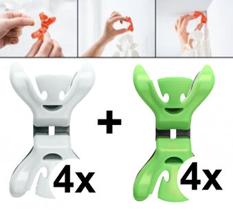 Combi-deal: Slingerklemmen Wit + Groen, set