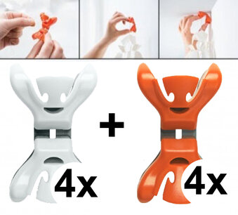 Combi-deal: Slingerklemmen Wit + Oranje, set