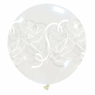 Duifjes transparante XL Ballon, 32 inch (80cm)