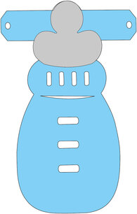 Babyfles blauw tussenstukje