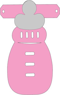 Babyfles roze tussenstukje