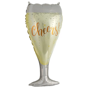 Champagne glas Cheers folieballon, 84 cm