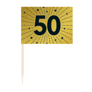 50 jaar prikkers, goud, 50 stuks