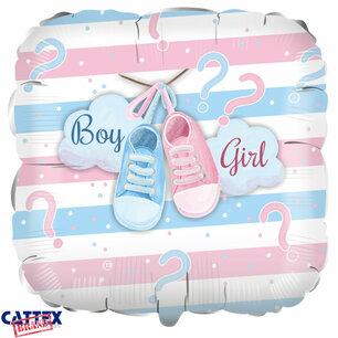 Boy or Girl Folieballon square, 17 inch (43 cm)
