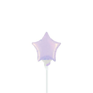 Lavendel Stervorm mini Folieballon, 4 inch (10 cm), zonder zelfsluitend ventiel