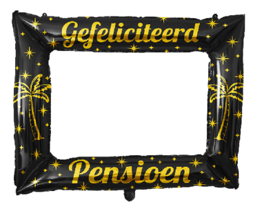 Folie selfie fotolijst frame Pensioen, 66x85 cm