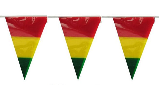 Rood-geel-groen per vlaggetje Vlaggenlijn, 10 meter