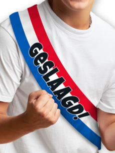 Geslaagd Sjerp, rood-wit-blauw