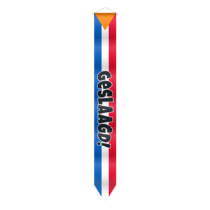 Geslaagd wimpel rood-wit-blauw, 155 cm