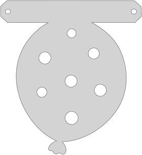 Ballon met stippen tussenstukje