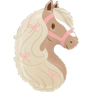 Pony hoofd shape Folieballon, 23 inch (58 cm)