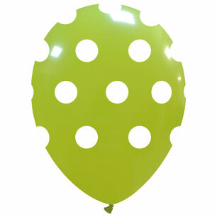 Groen, appel/lime Polka dots Ballon, 30cm