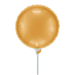 Classy gold mini Folieballon rond, 9 inch (23 cm), zonder zelfsluitend ventiel