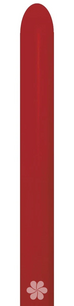 Imperial red (donkerrood) Fashion Modelleerballon Medium