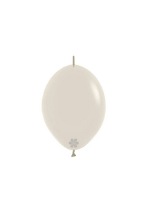 Cream (creme) Pastel Dusk kleine Linkballon, 6 inch (15cm)