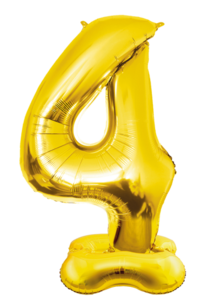 4 Foliecijfer staand XL, goud, 150 cm