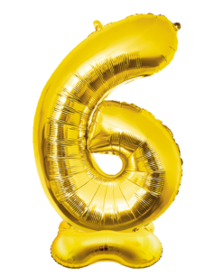 6 Foliecijfer staand XL, goud, 150 cm
