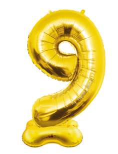 9 Foliecijfer staand XL, goud, 150 cm