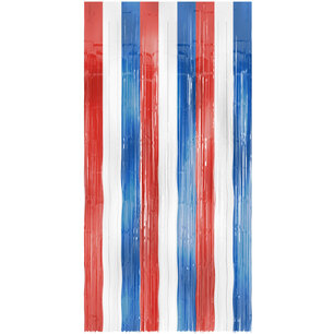 Rood-Wit-Blauw Party Deurgordijn, 200x100 cm