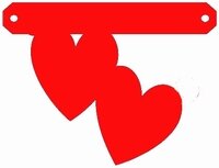 Dubbel hart tussenstukje Dubbel hart tussenstukje