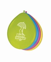 Baby Shower Ballonnen assorti, 8 stuks Baby Shower Ballonnen assorti, 8 stuks