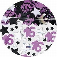 Sweet Sixteen pink/zilver sierconfetti / Tafeldecoratie, 71 gram Sweet Sixteen pink/zilver sierconfetti / Tafeldecoratie, 71 gram