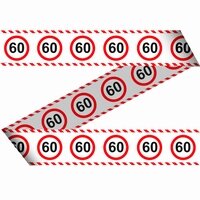 60 jaar, Verkeersbord Afzetlint, 15 meter 60 jaar, Verkeersbord Afzetlint, 15 meter