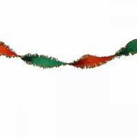 Guirlande crepe slinger rood/geel/groen, 24 meter Guirlande crepe slinger rood/geel/groen, 24 meter